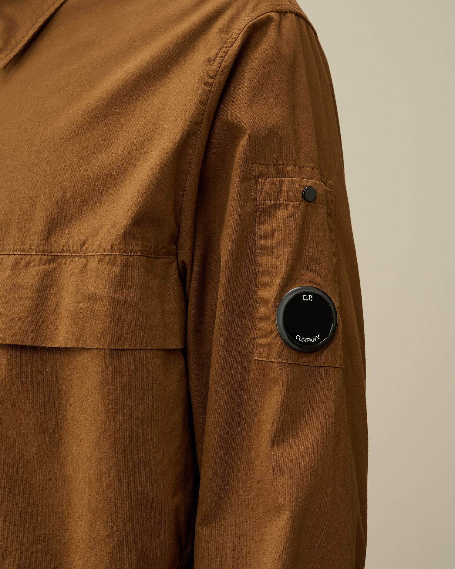 Organic Gabardine Zipped Utility Overshirt - 4