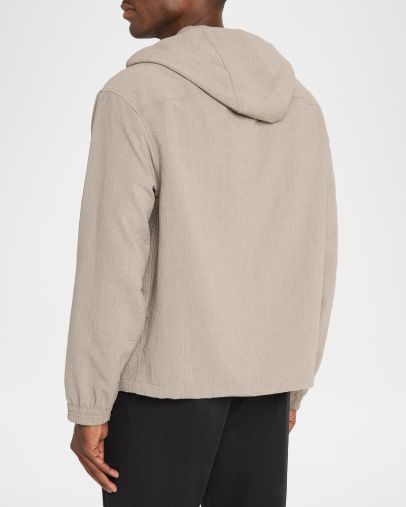 Men's Polyester Seersucker Full-Zip Hoodie 3