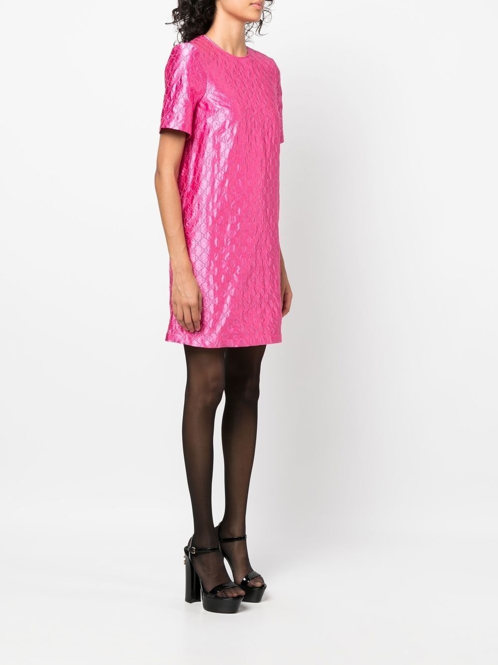 GG-embroidered monogram shift dress - 3