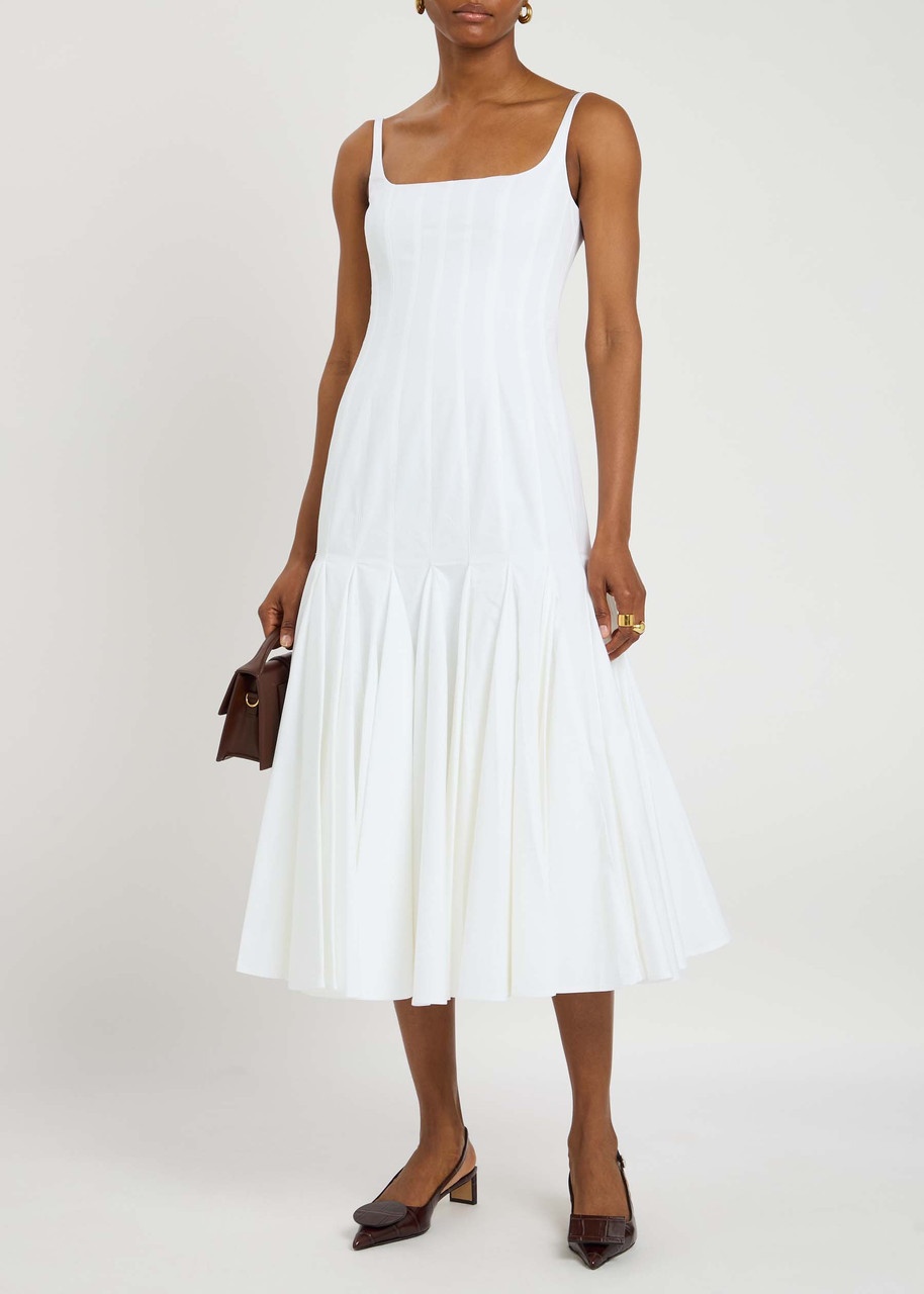 Jacquemus Le Robe Agave Cotton-poplin Midi Dress - 4
