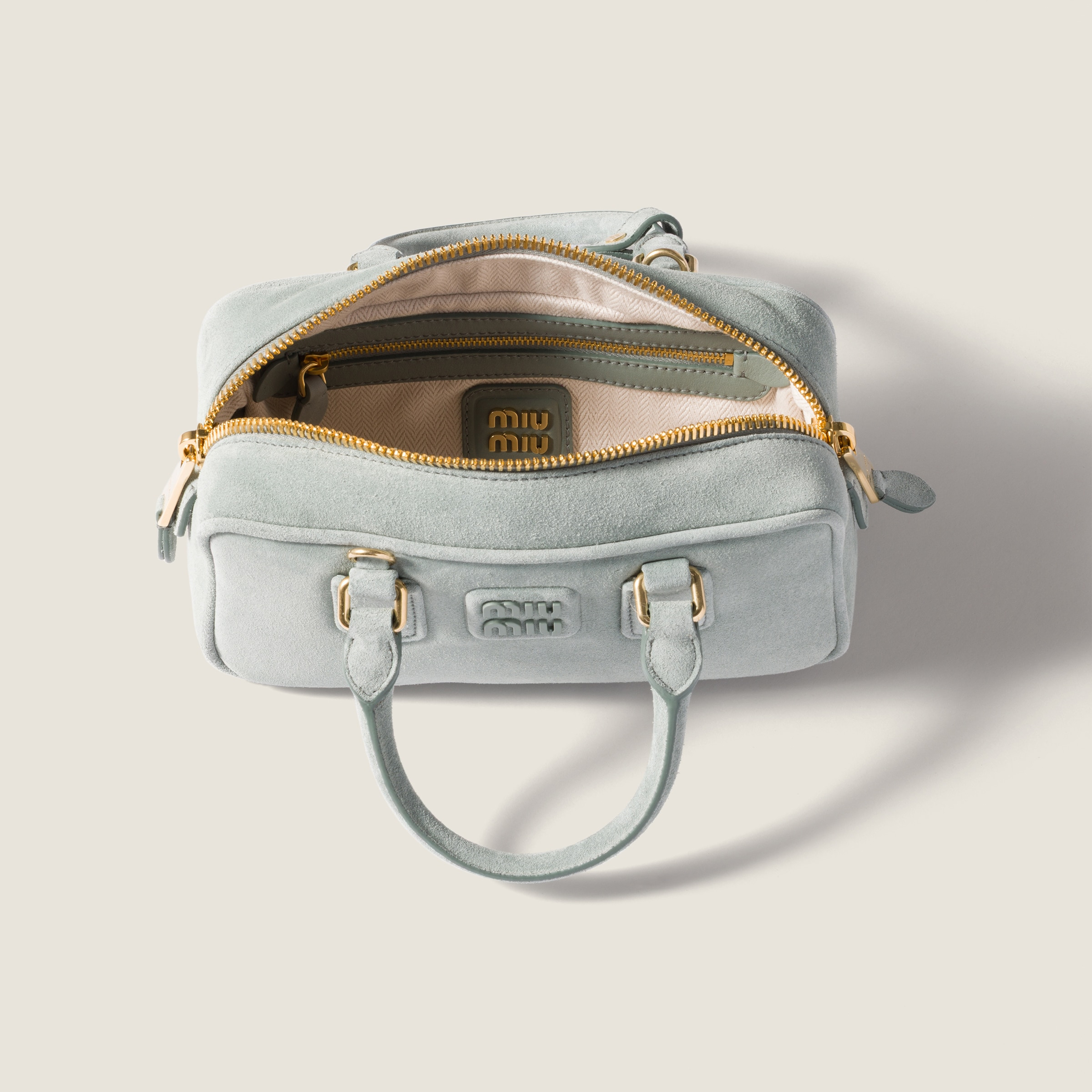 Arcadie padded suede top-handle bag - 4
