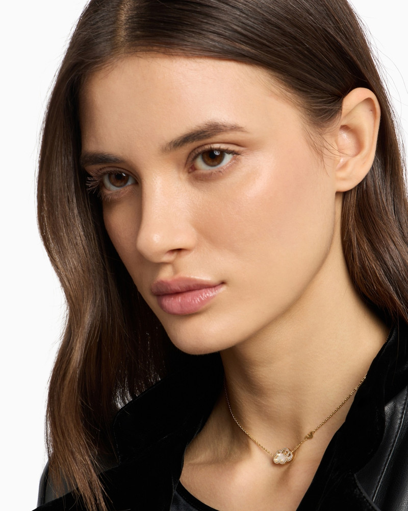 EMPORIO ARMANI GOLD-TONE BRASS PENDANT NECKLACE outlook