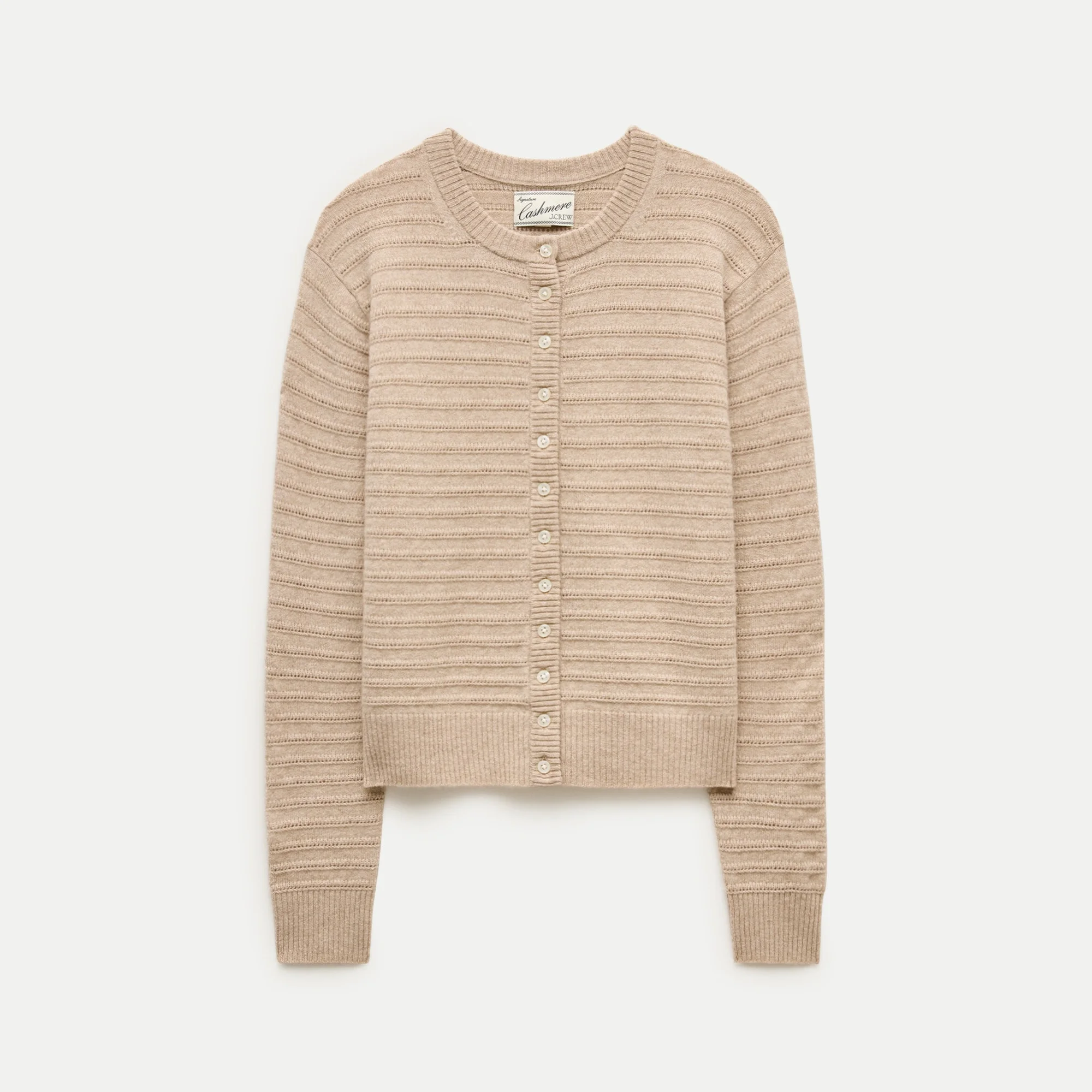 Perfect cashmere cardigan in pointelle - 1