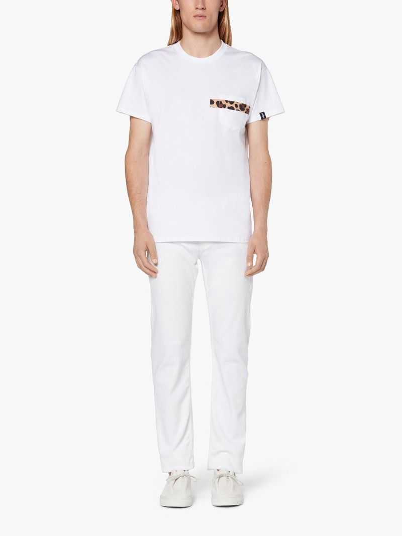 Mackintosh WHITE X LEOPARD COTTON T-SHIRT | GJM-206 outlook