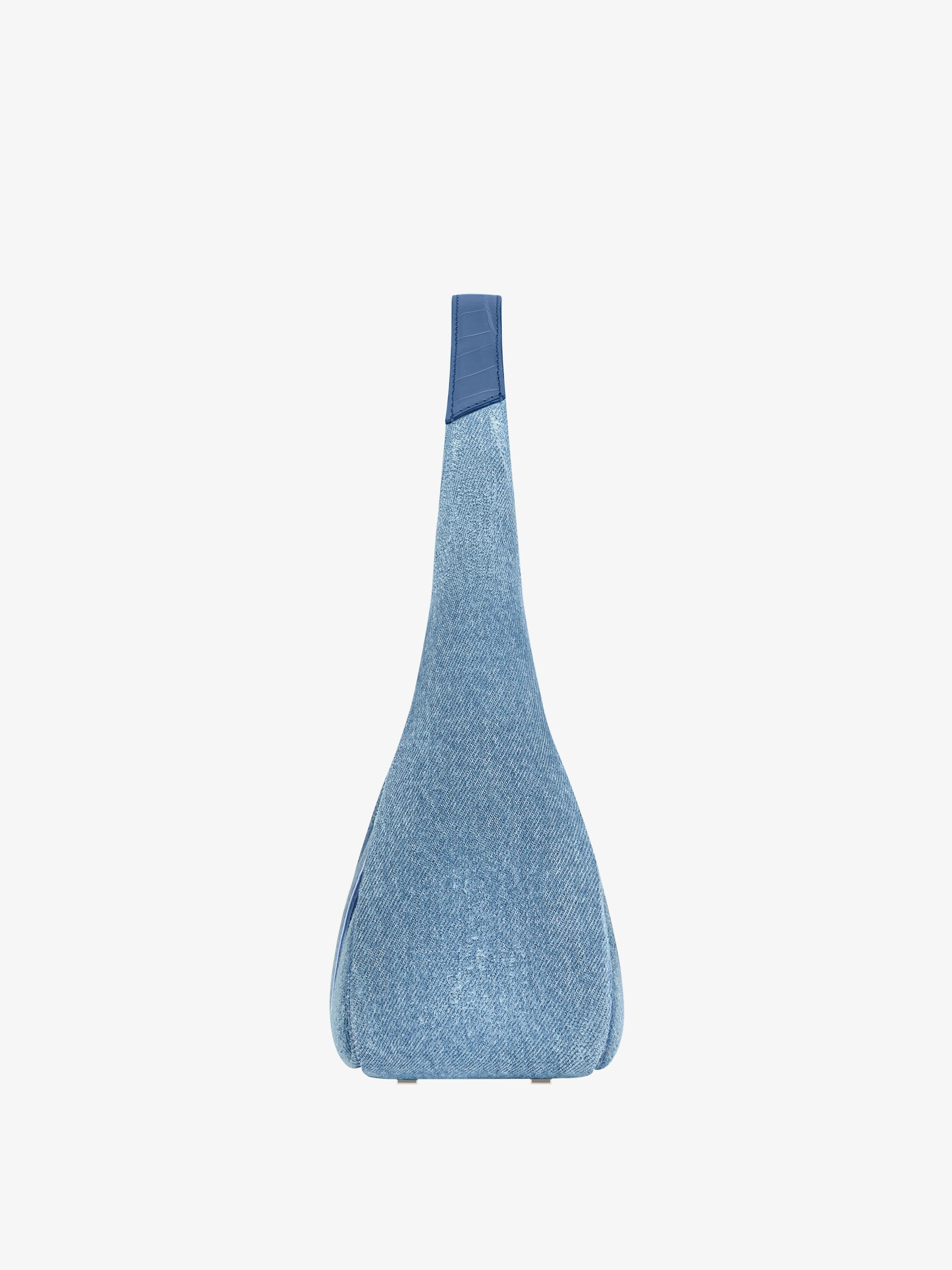 MEDIUM G-HOBO BAG IN WASHED DENIM - 3