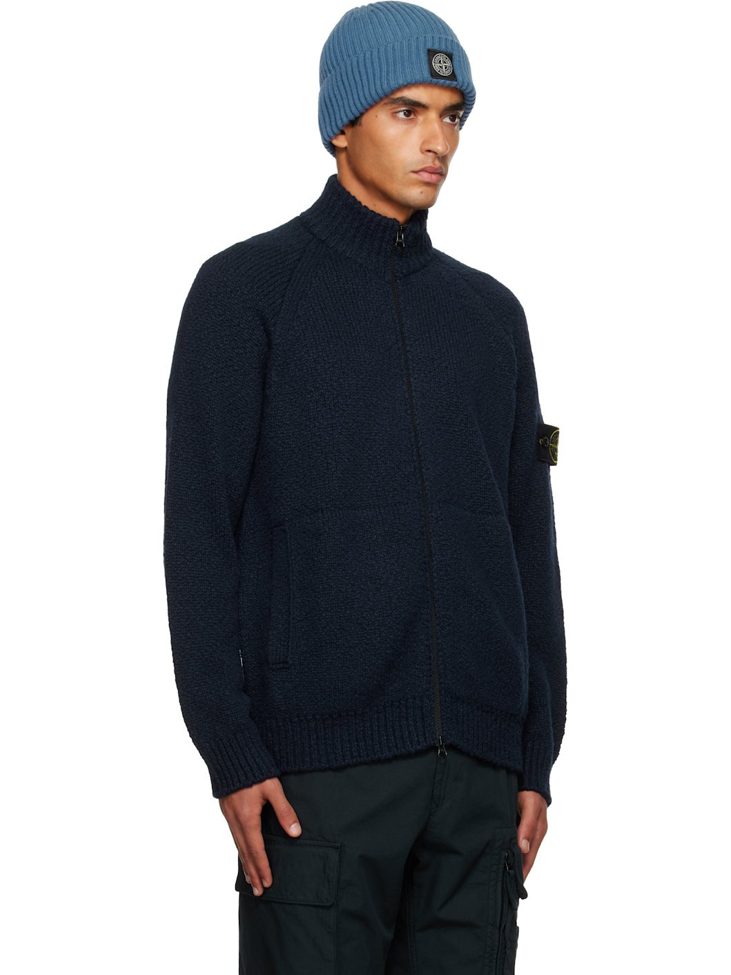Navy 5100051 Wool Cardigan - 2