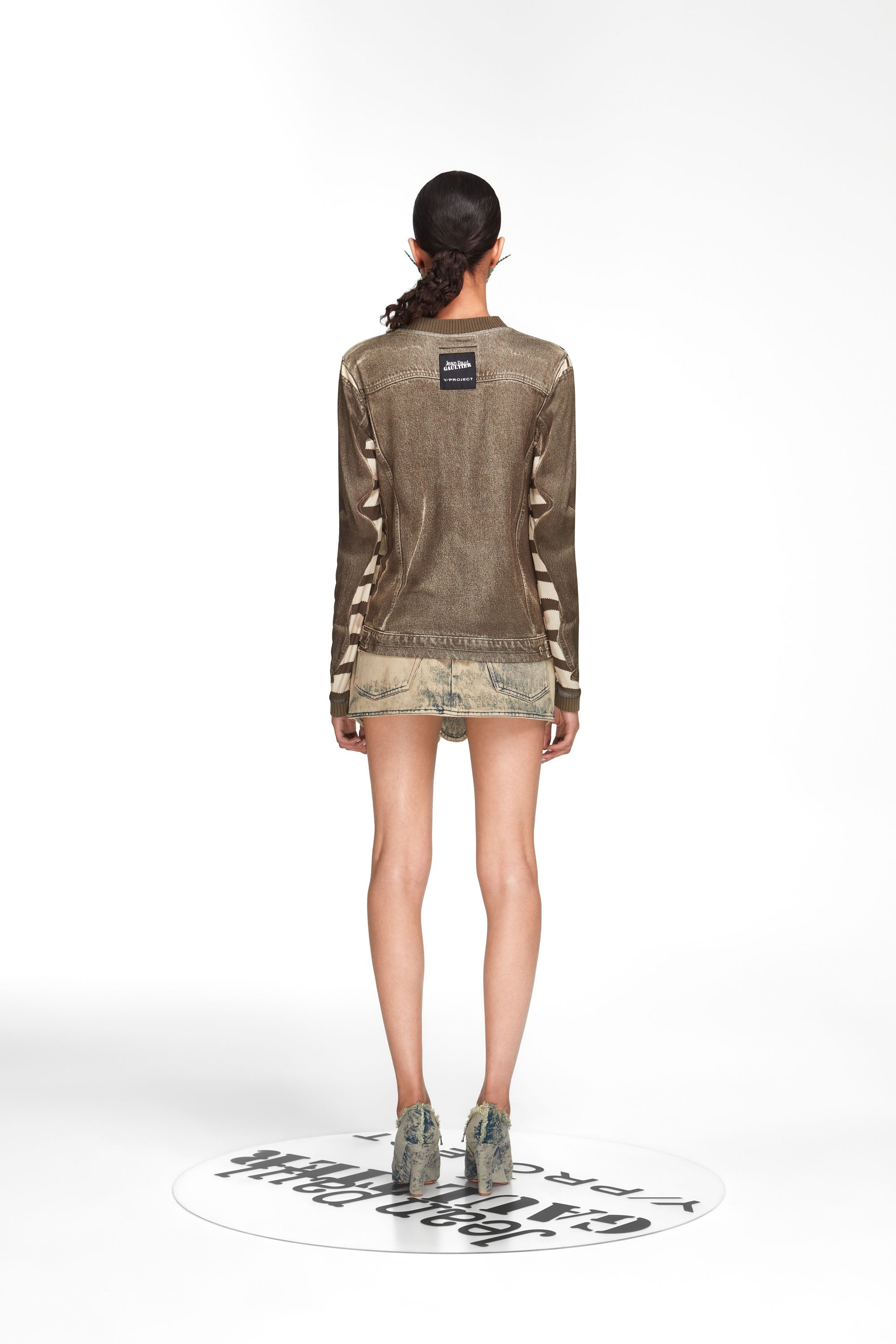 Trompe L'Oeil Denim Jacket Top - 2
