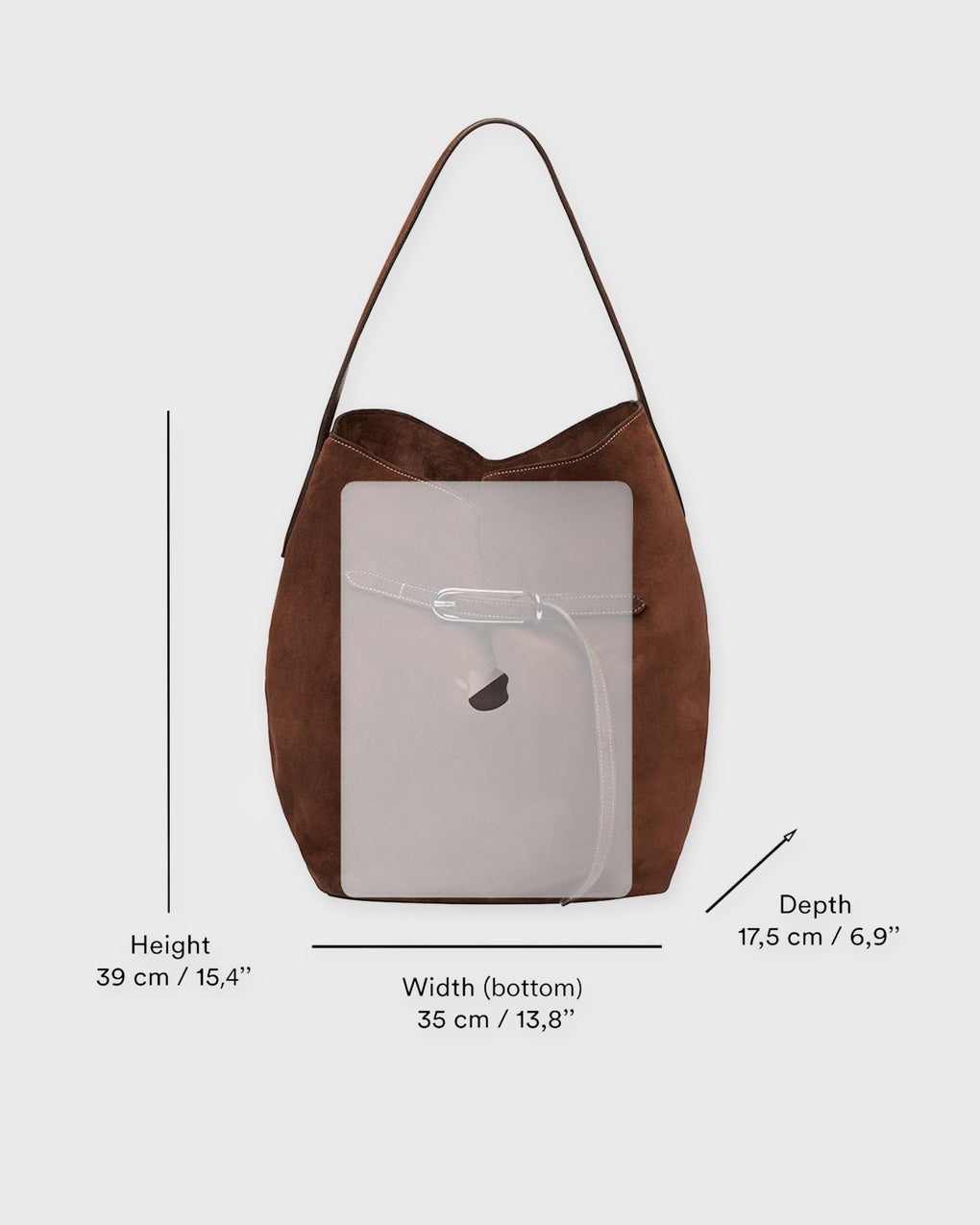 Bag Belted Bucket Large Cognac ONESIZE - 3