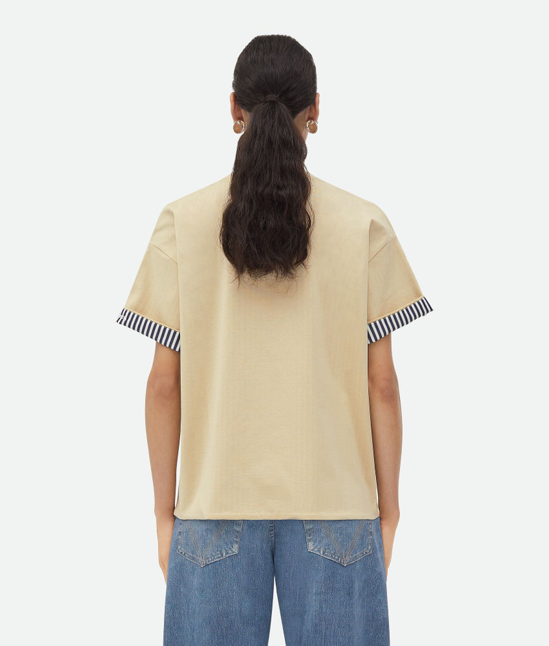 Double Layer Striped Cotton T-Shirt 3