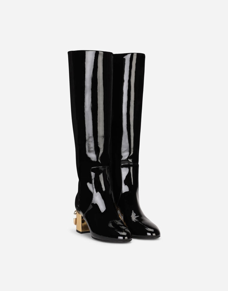 Patent leather boots with DG Karol heel 2