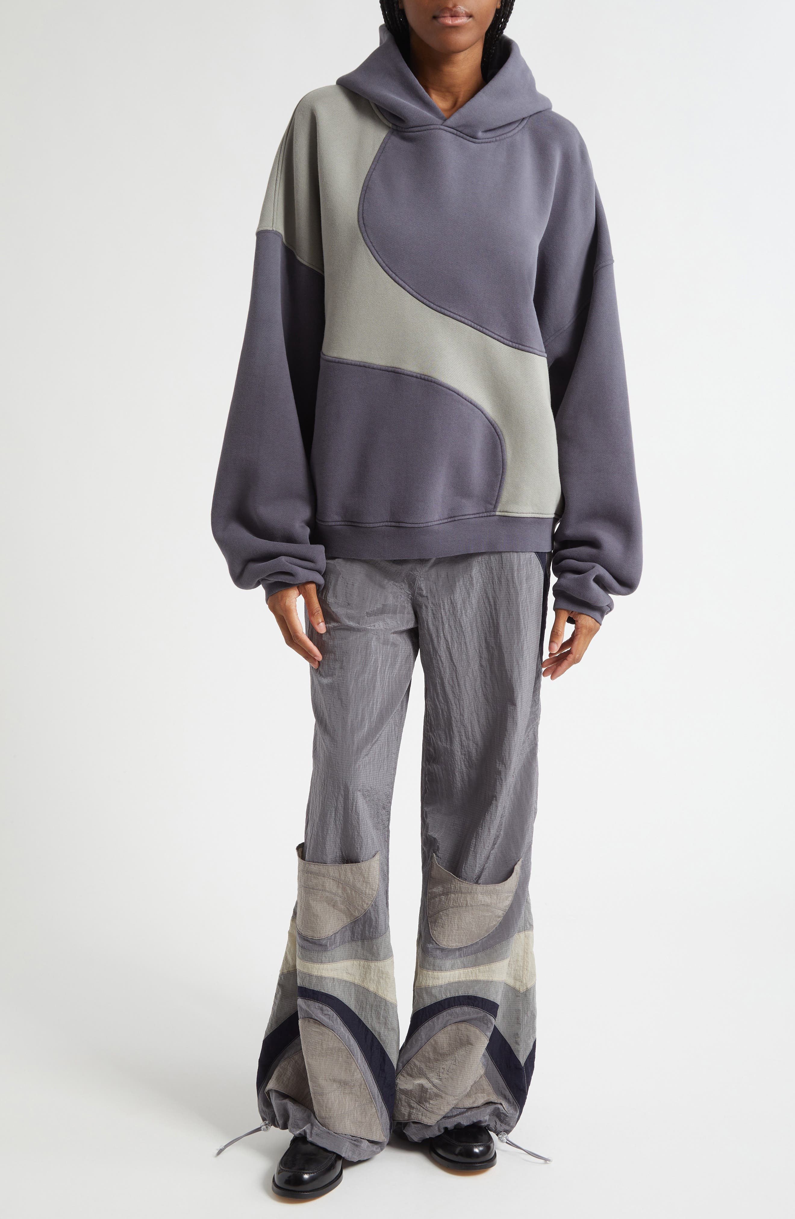 ERL Gender Inclusive Wave Cotton Blend Hoodie in Dark Grey at Nordstrom - 3