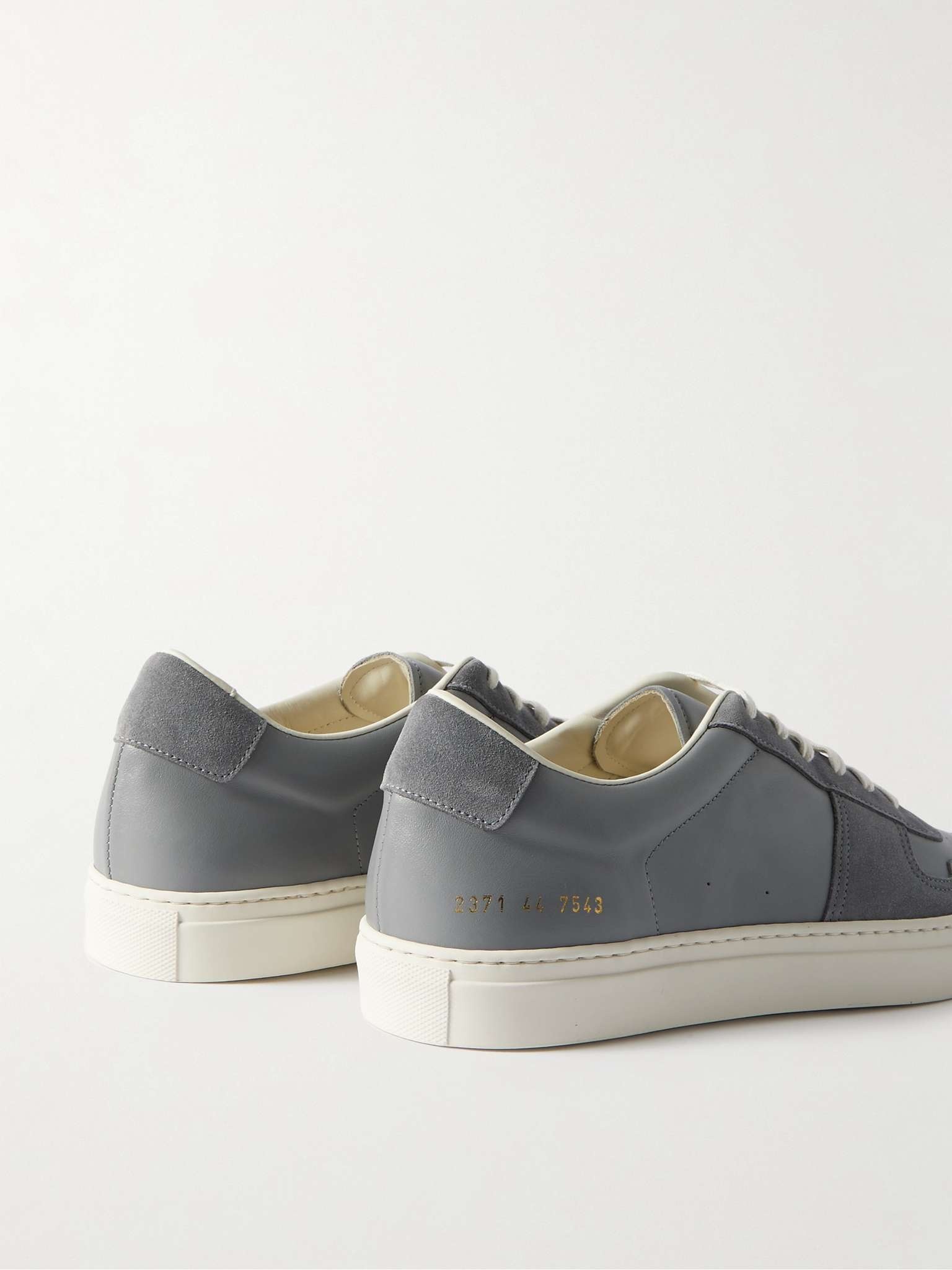 Bball Suede-Trimmed Leather Sneakers - 5