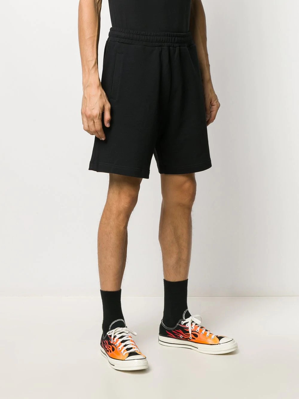 logo patch track shorts - 3