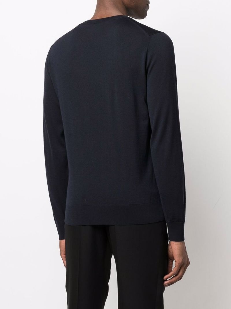 crew-neck wool jumper - 4