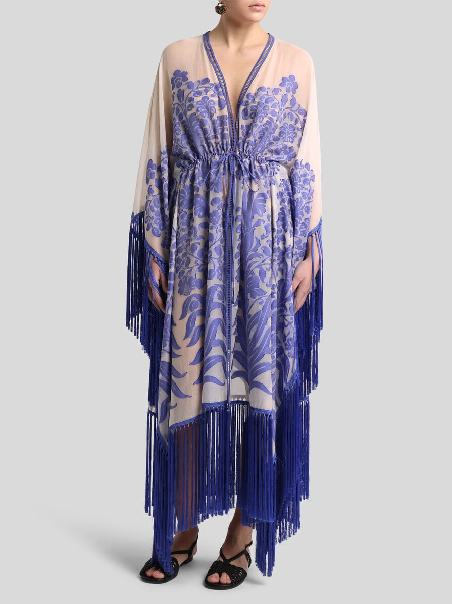 JACQUARD KAFTAN WITH FRINGING - 3