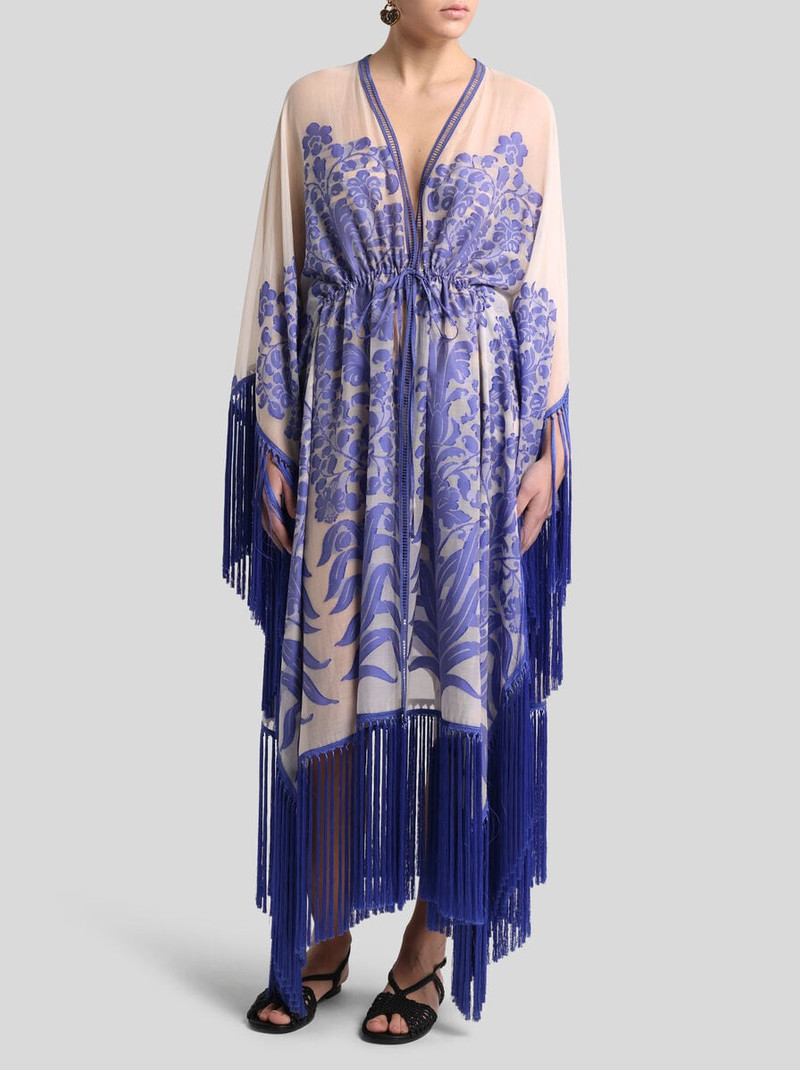 Etro JACQUARD KAFTAN WITH FRINGING outlook
