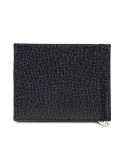 Prada logo plaque wallet outlook