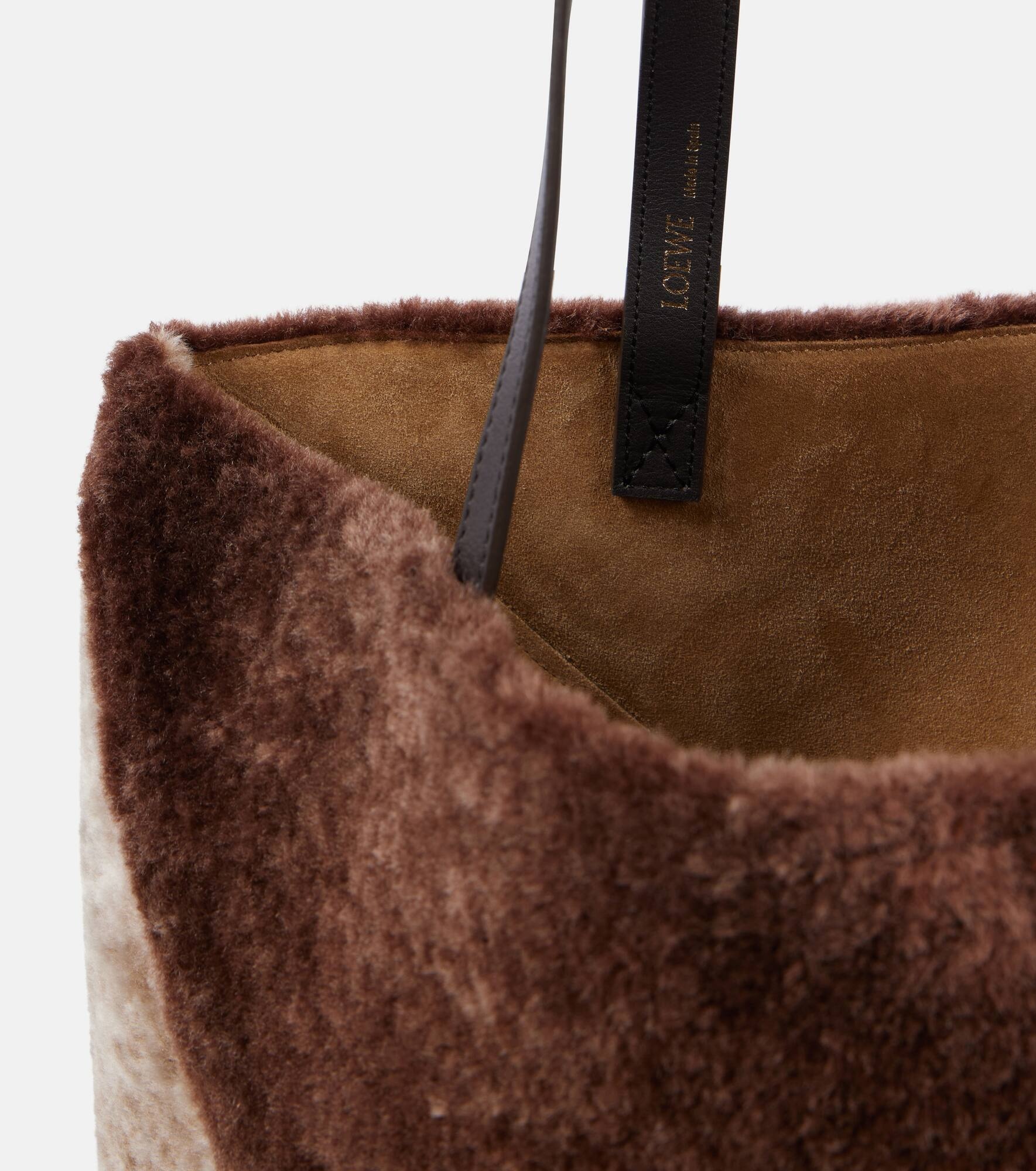 Puzzle Fold Large shearling tote bag - 3