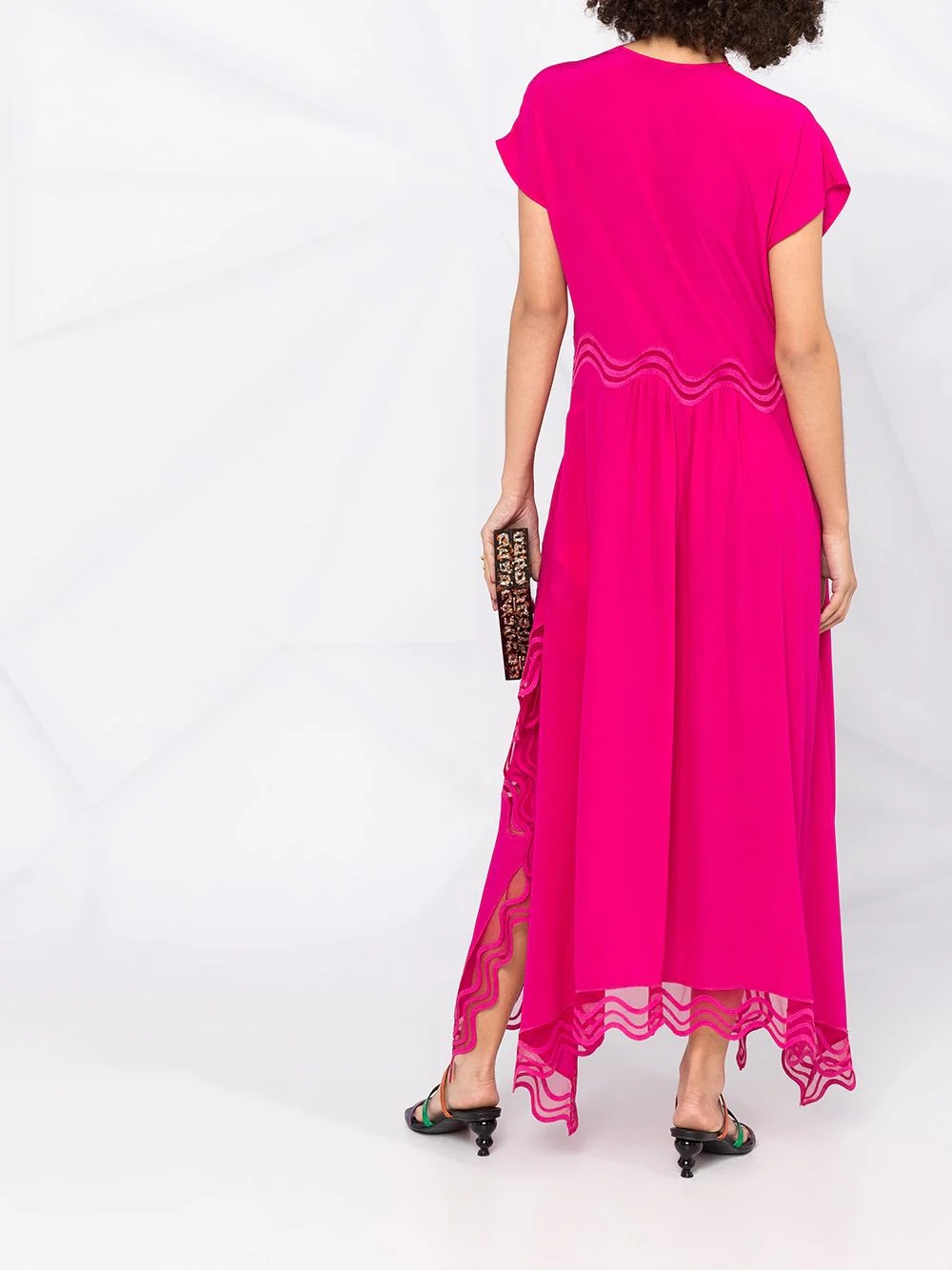 scalloped long dress - 4