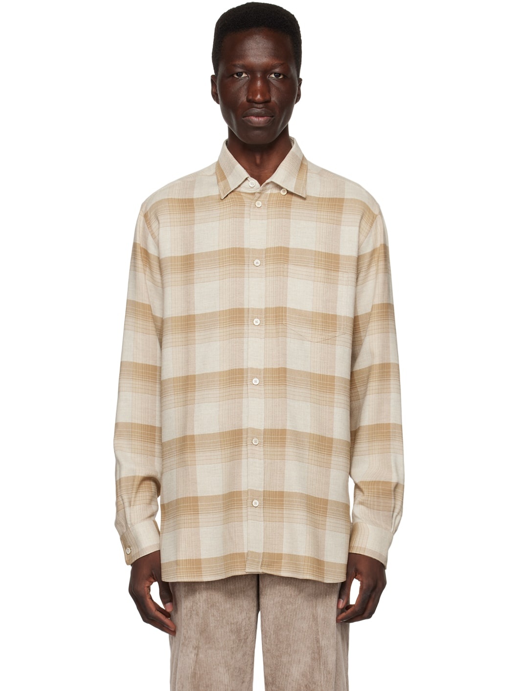 Beige Slim-Fit Shirt - 1