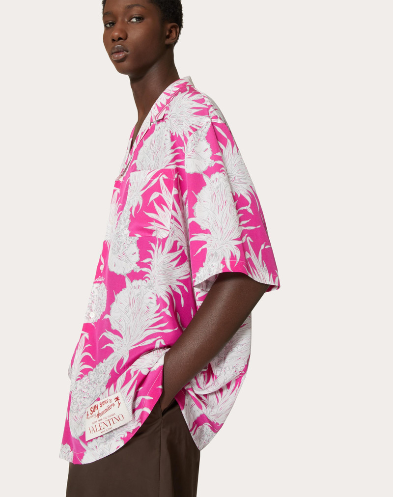 SILK BOWLING SHIRT IN PINEAPPLE PRINT 5
