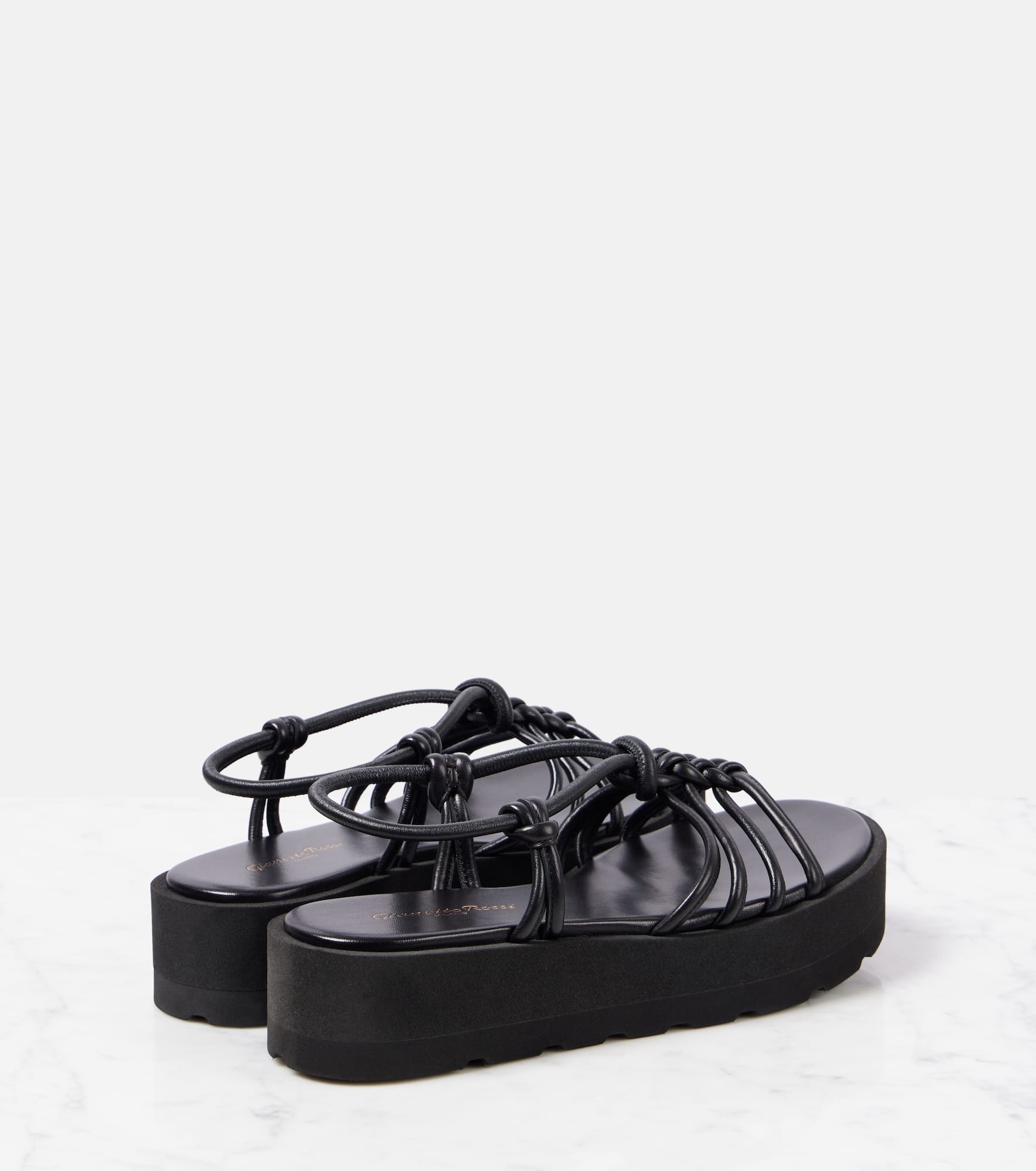 Platform leather sandals - 2