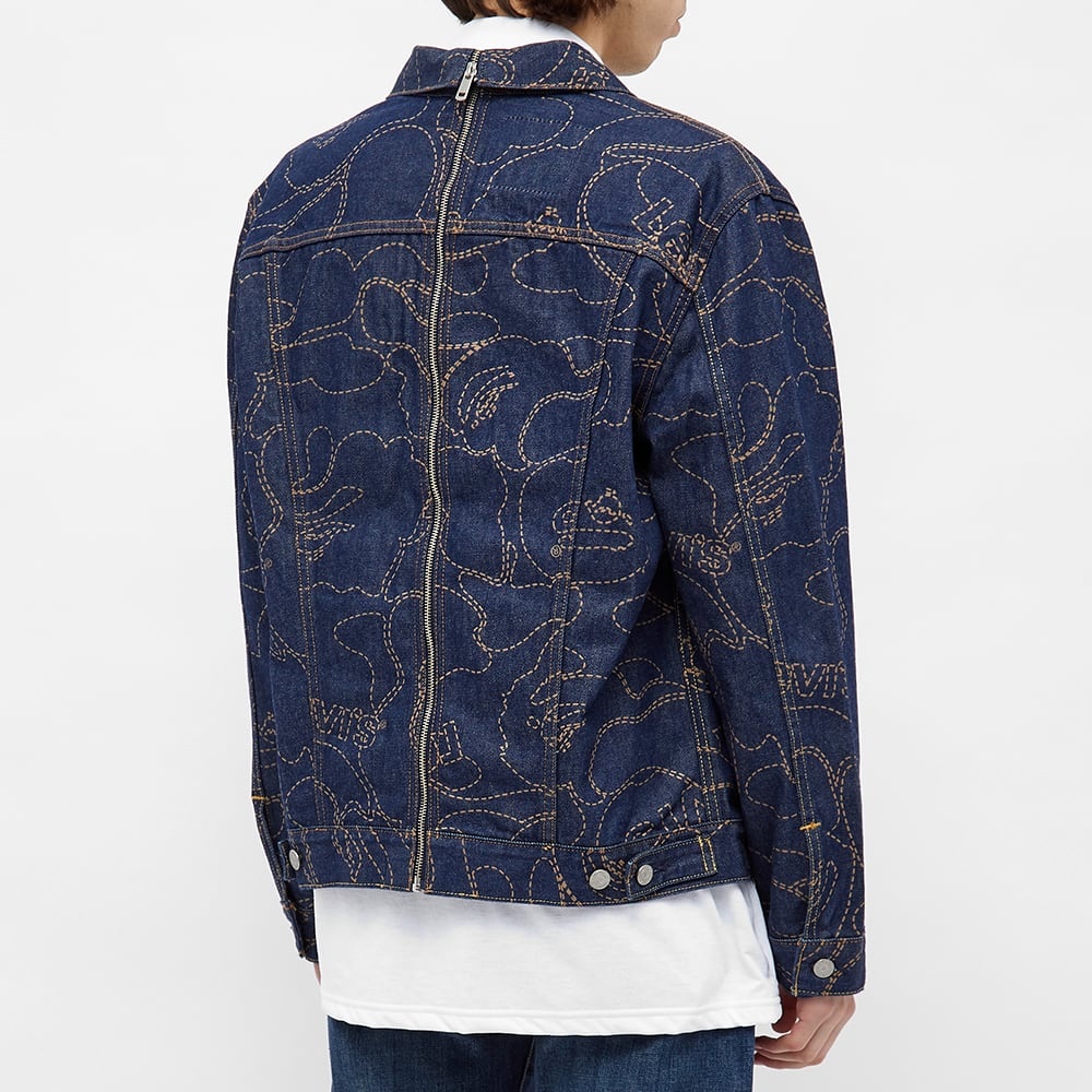 A Bathing Ape X Levi's Camo Trucker Jacket - 6