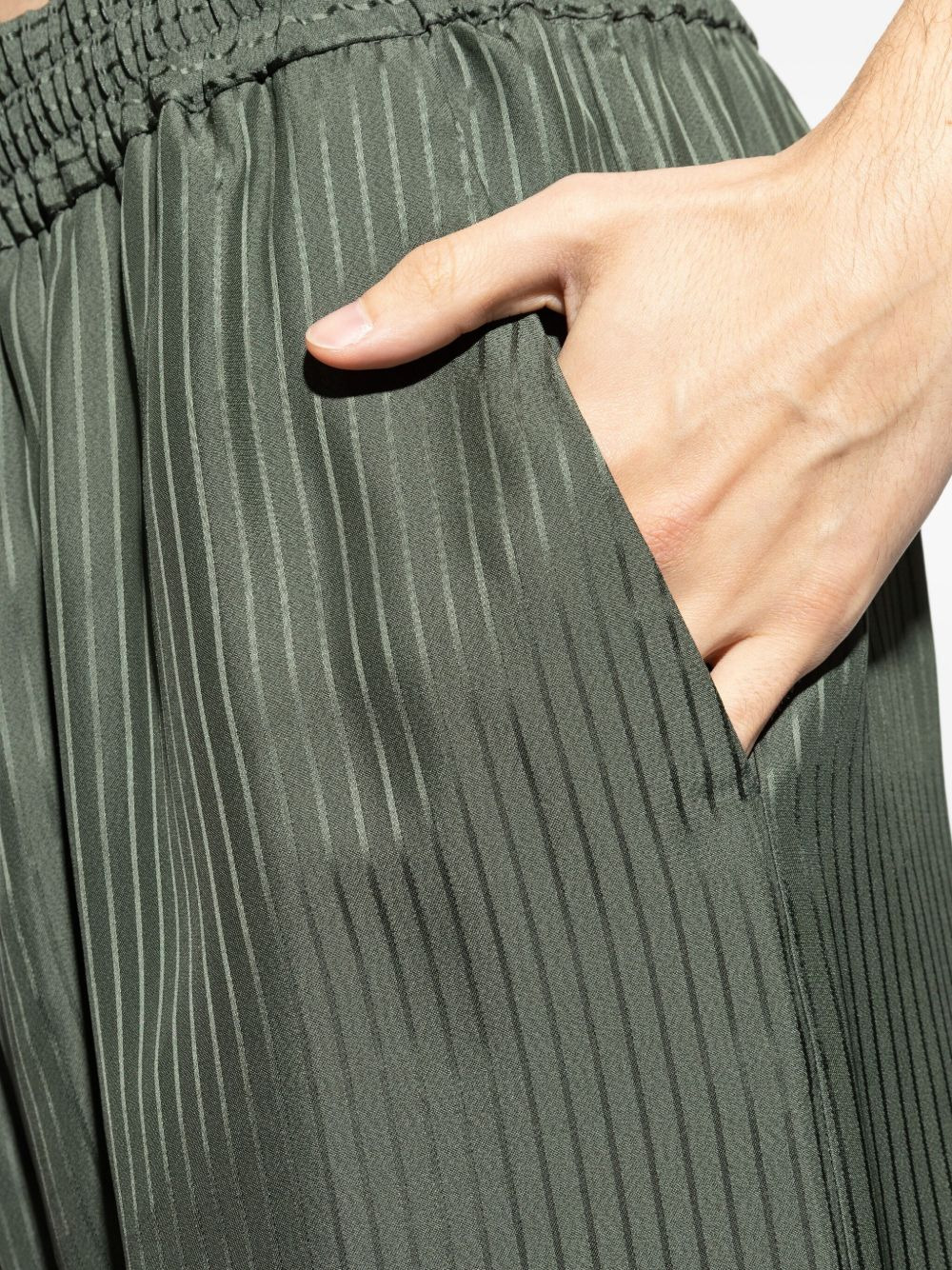 striped elastic-waist trousers - 5