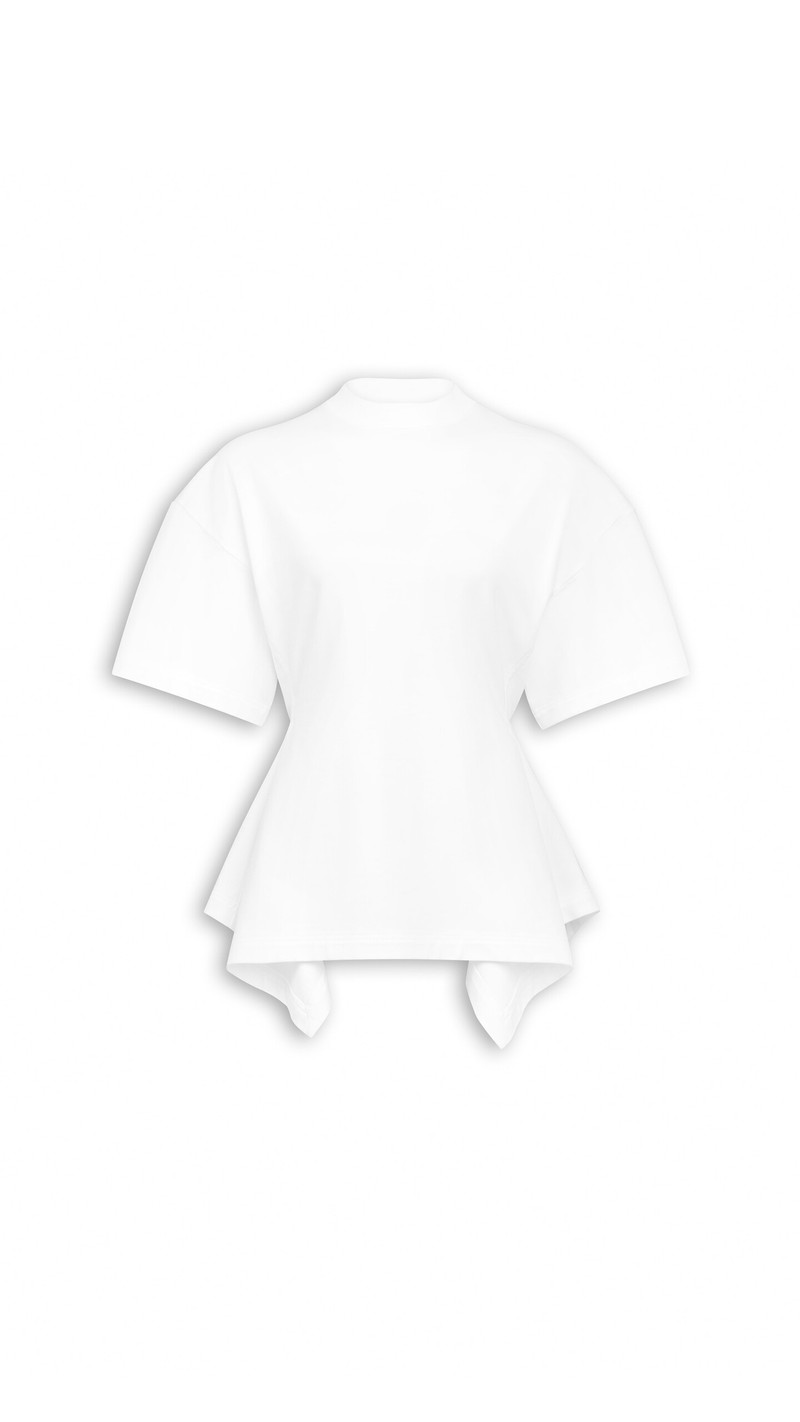 PANELLED COTTON T-SHIRT 1