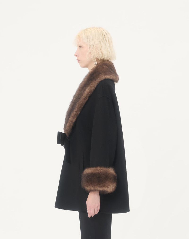 COMPACT DRAP CABAN WITH SHEARLING 5