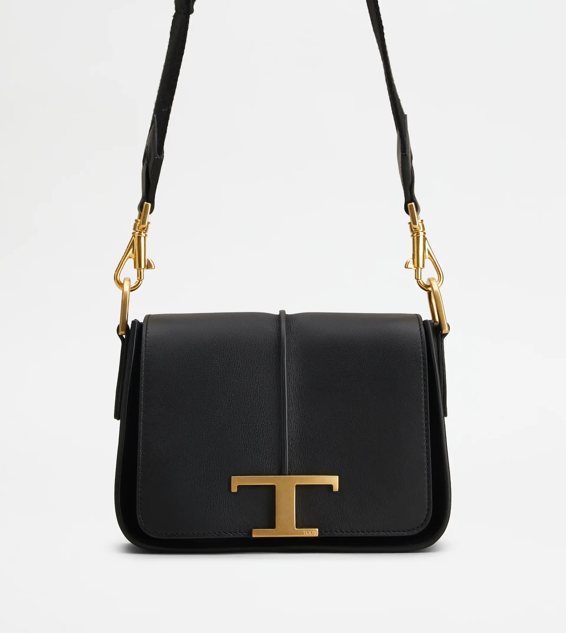 TIMELESS CROSSBODY BAG IN LEATHER MINI - BLACK - 1