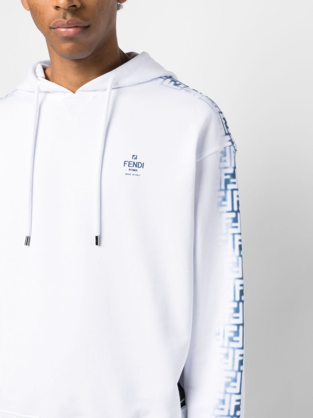FF-print cotton hoodie - 5