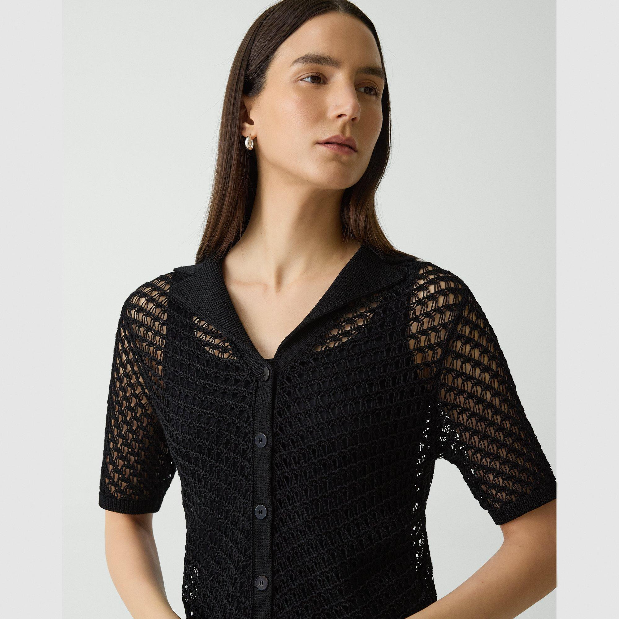Short-Sleeve Camp Shirt in Sheen Cotton - 5