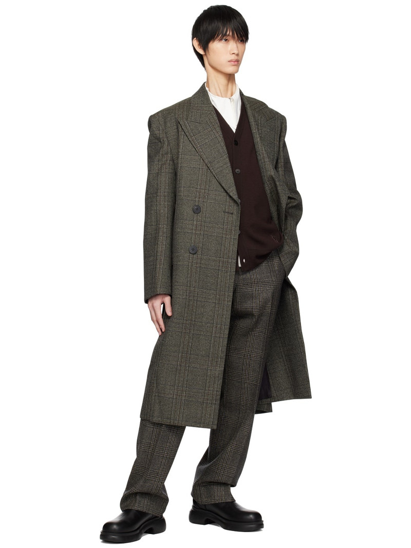 Wooyoungmi Brown Buttoned Cardigan outlook