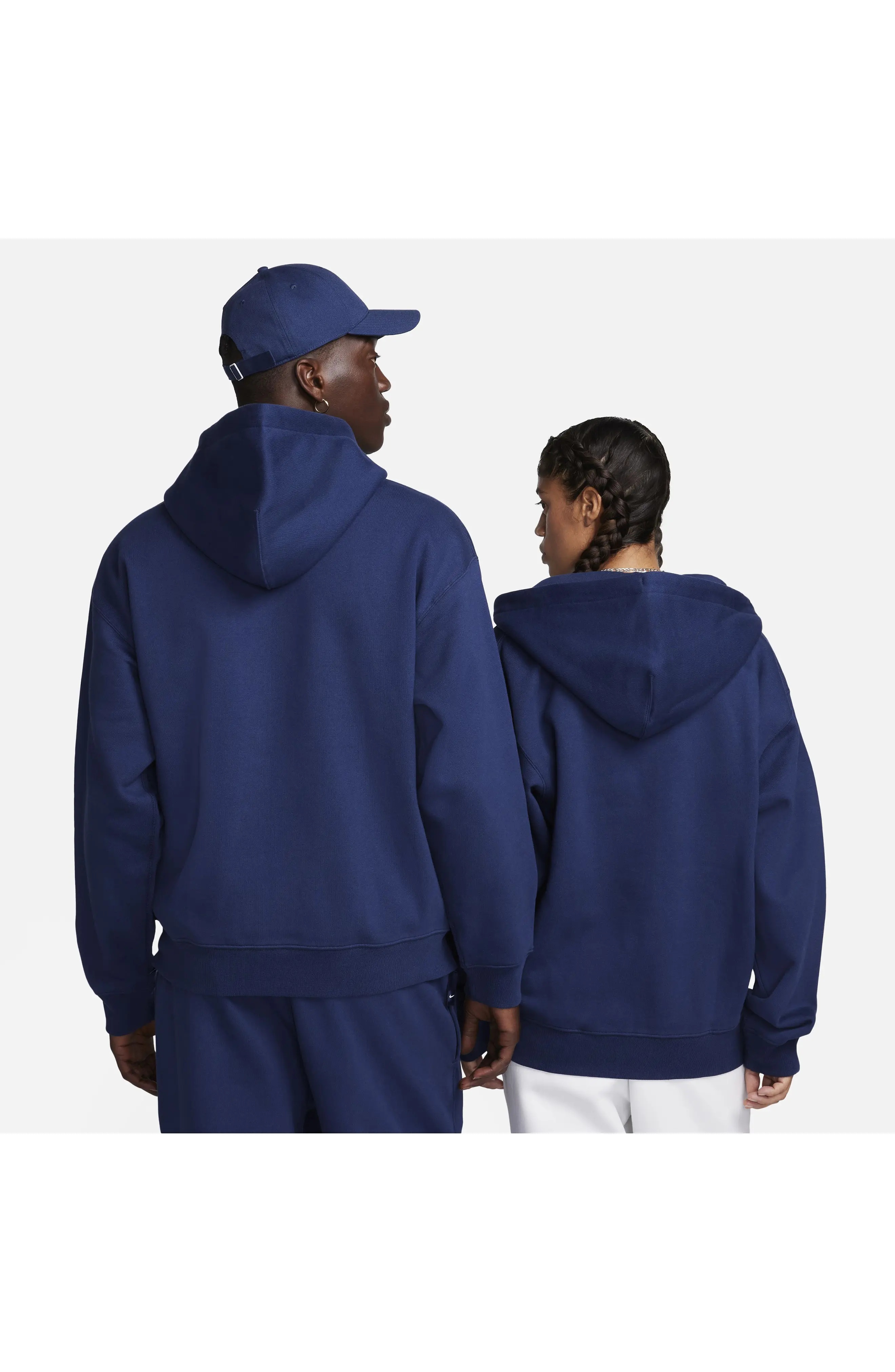 Solo Swoosh Zip Hoodie in Midnight Navy/White - 10