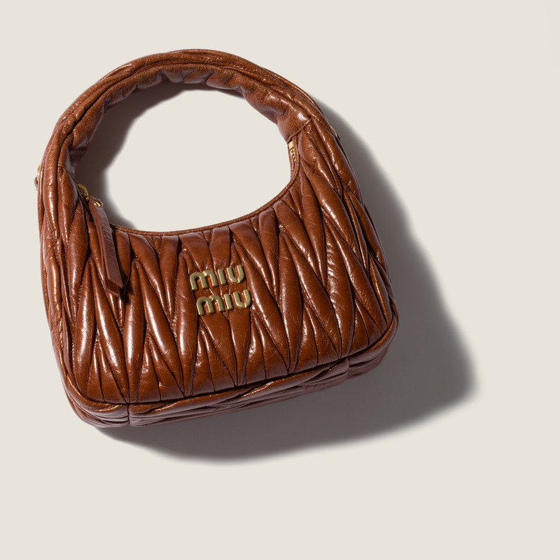 Wander matelassé nappa leather hobo bag 5
