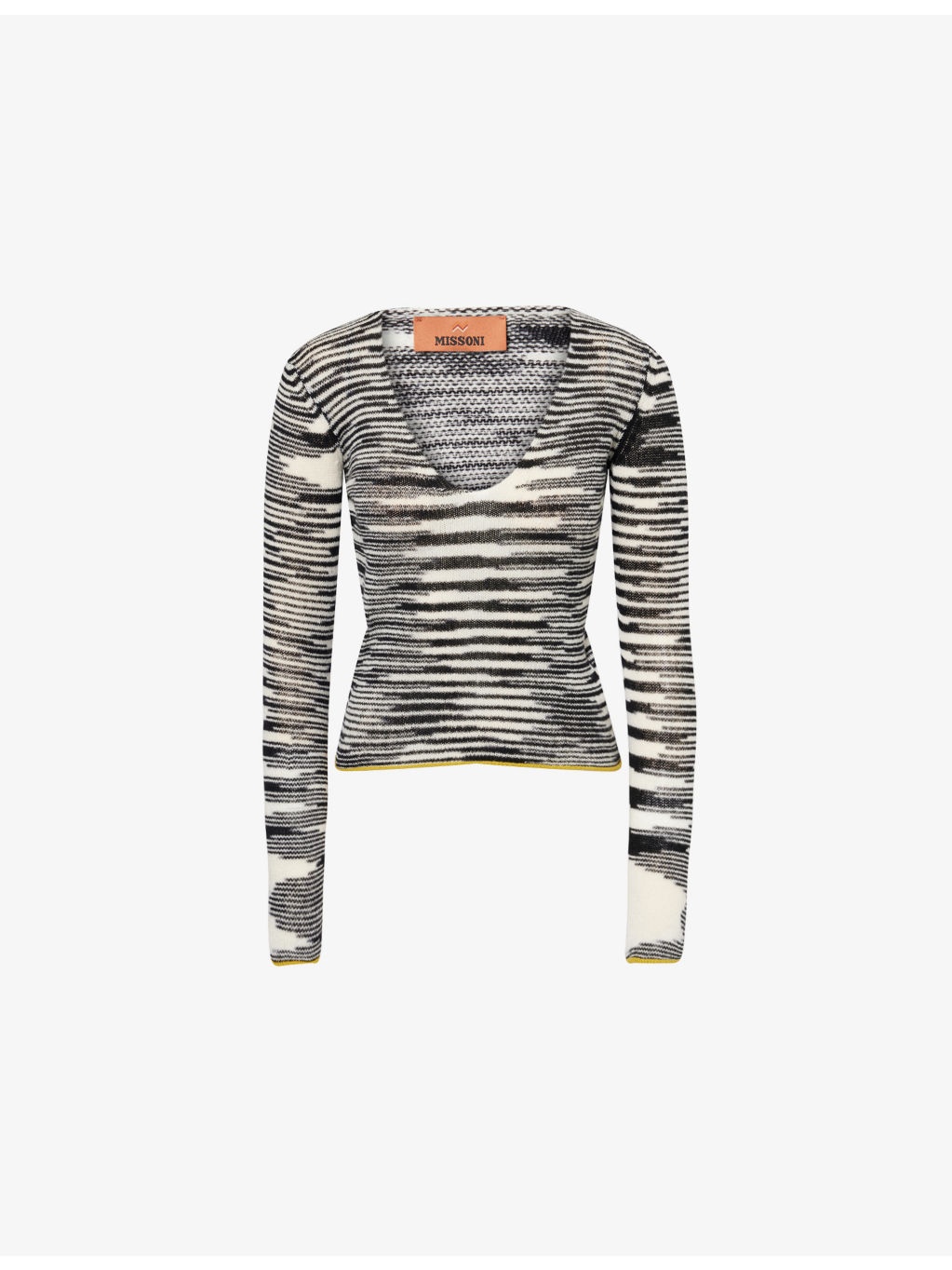 Striped V-Neck Cashmere And Wool Jumper - 1