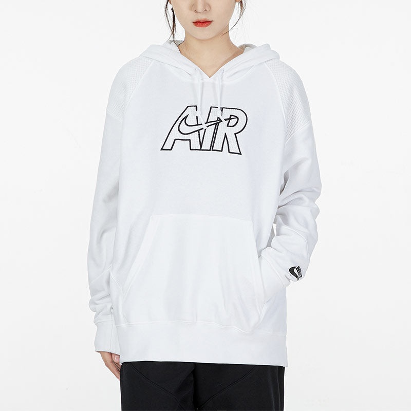 (WMNS) Nike AS NSW Air Fleece Hooded Pullover 'White' DM6060-100 - 3