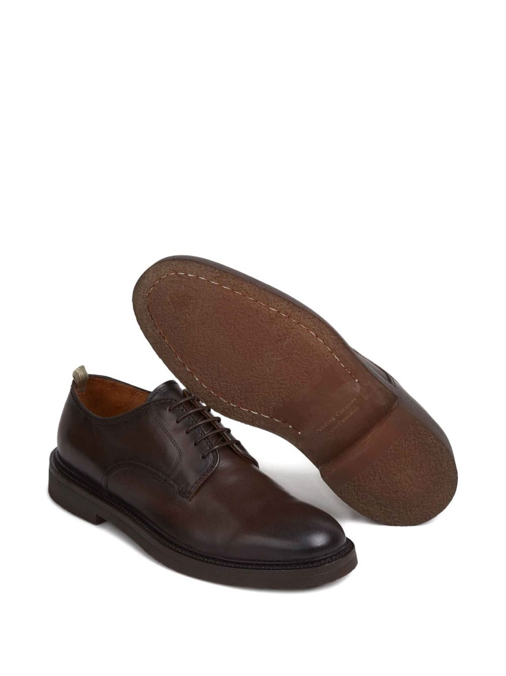 lace-up leather derby shoes - 4
