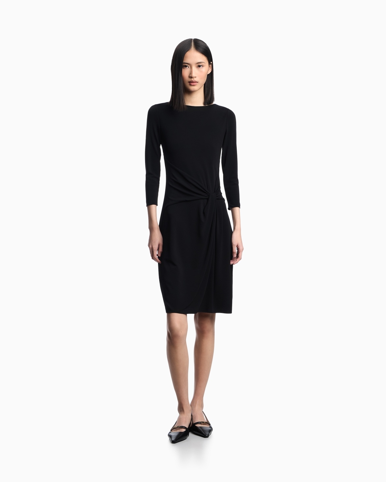 INTERLOCK JERSEY TORCHON DRESS - 2