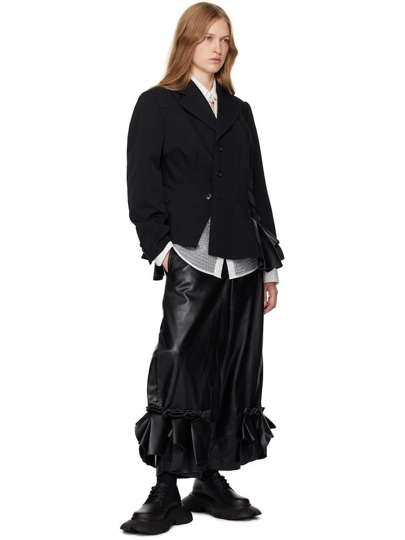 Comme Des Garçons Black Ruffle Trim Blazer outlook