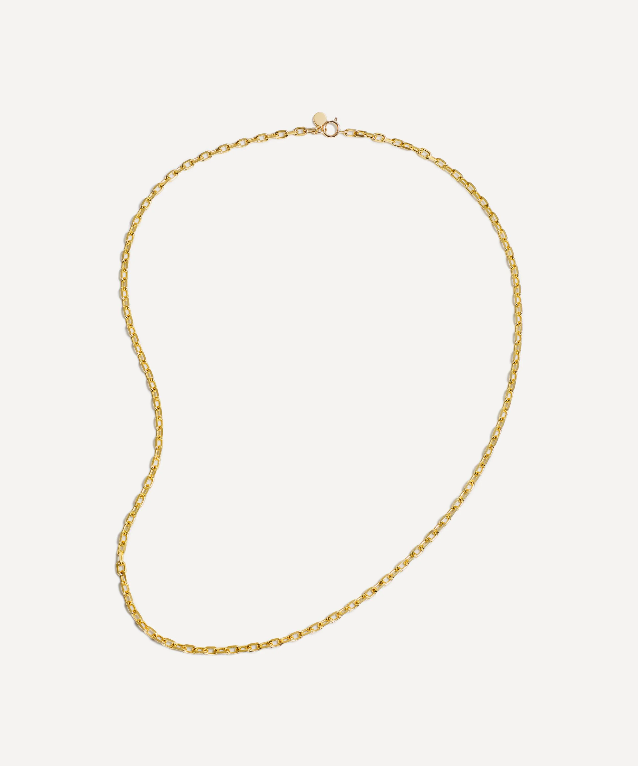 14ct Gold Knife Edge Paperclip Chain - 1