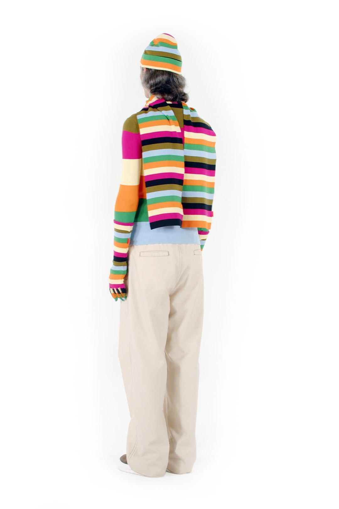 LONGSLEEVE KNIT T-SHIRT / multicolor stripes - 2