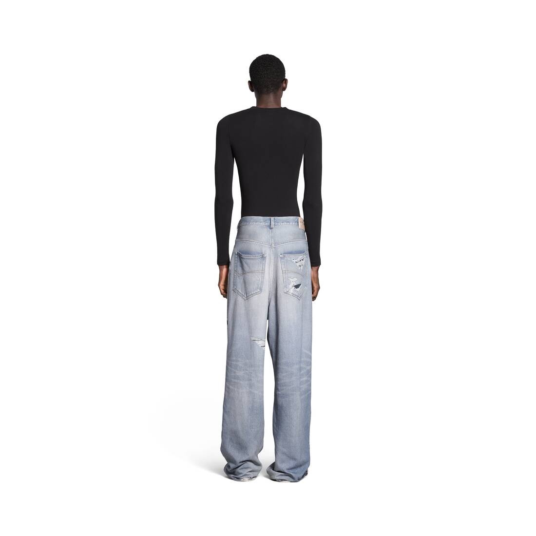 Trompe L'œil Pants in Blue - 4