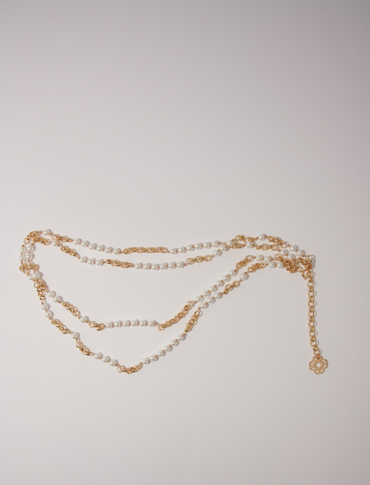 Mixed bead and metal belt - 2