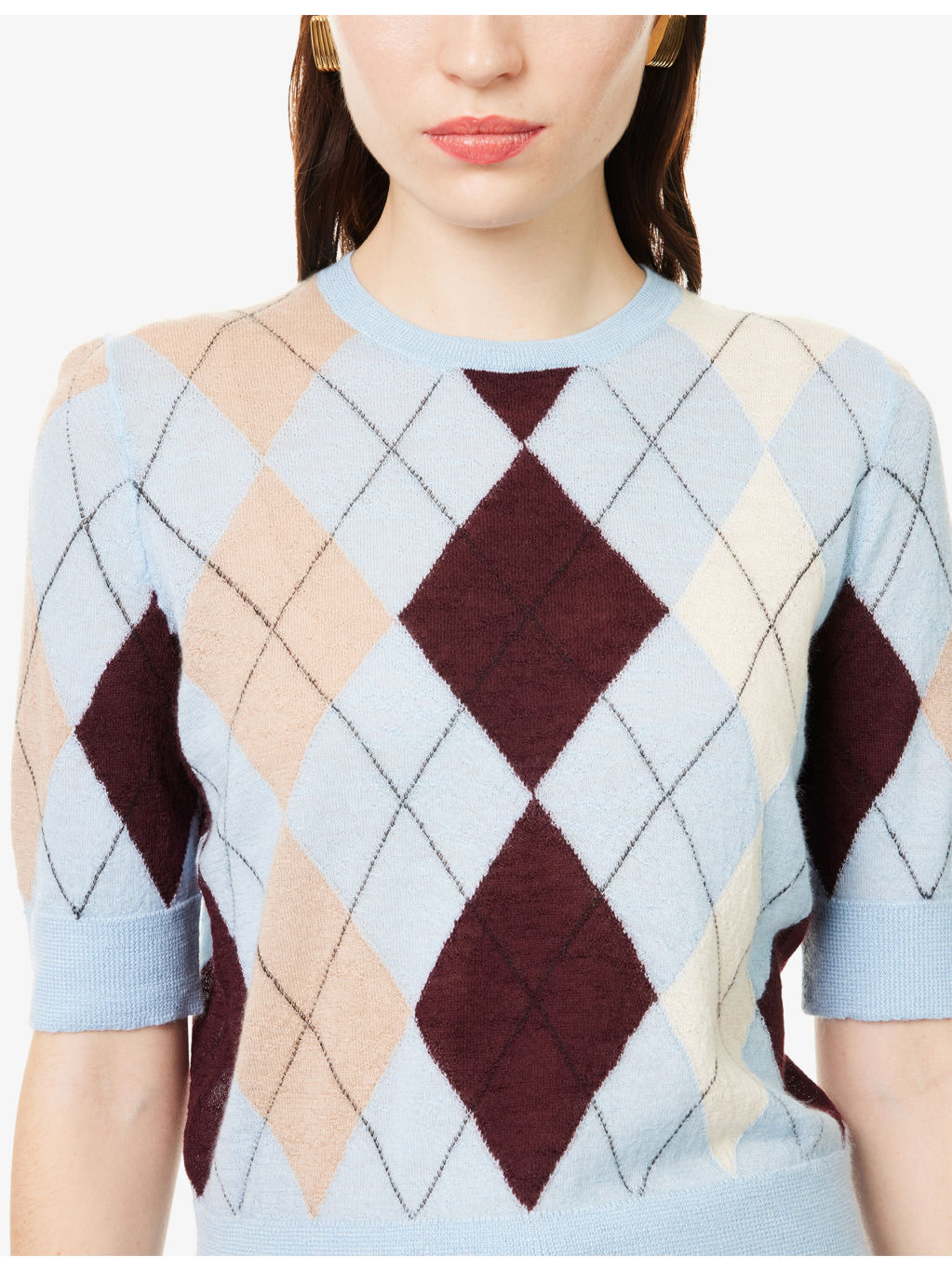 Anders Short-Sleeves Cashmere And Wool Top - 5
