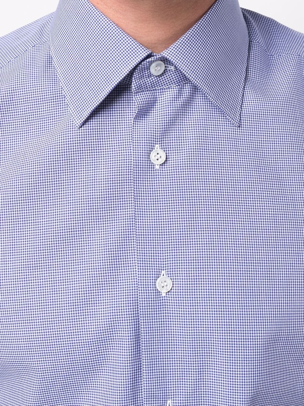 micro-pattern cotton shirt - 5