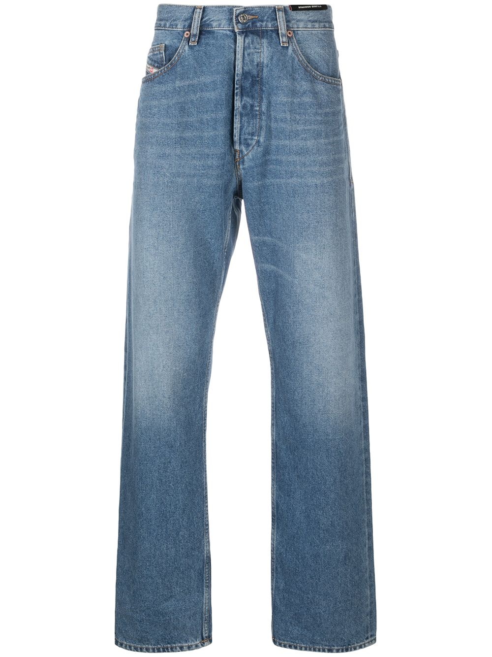 light wash wide-leg jeans - 1