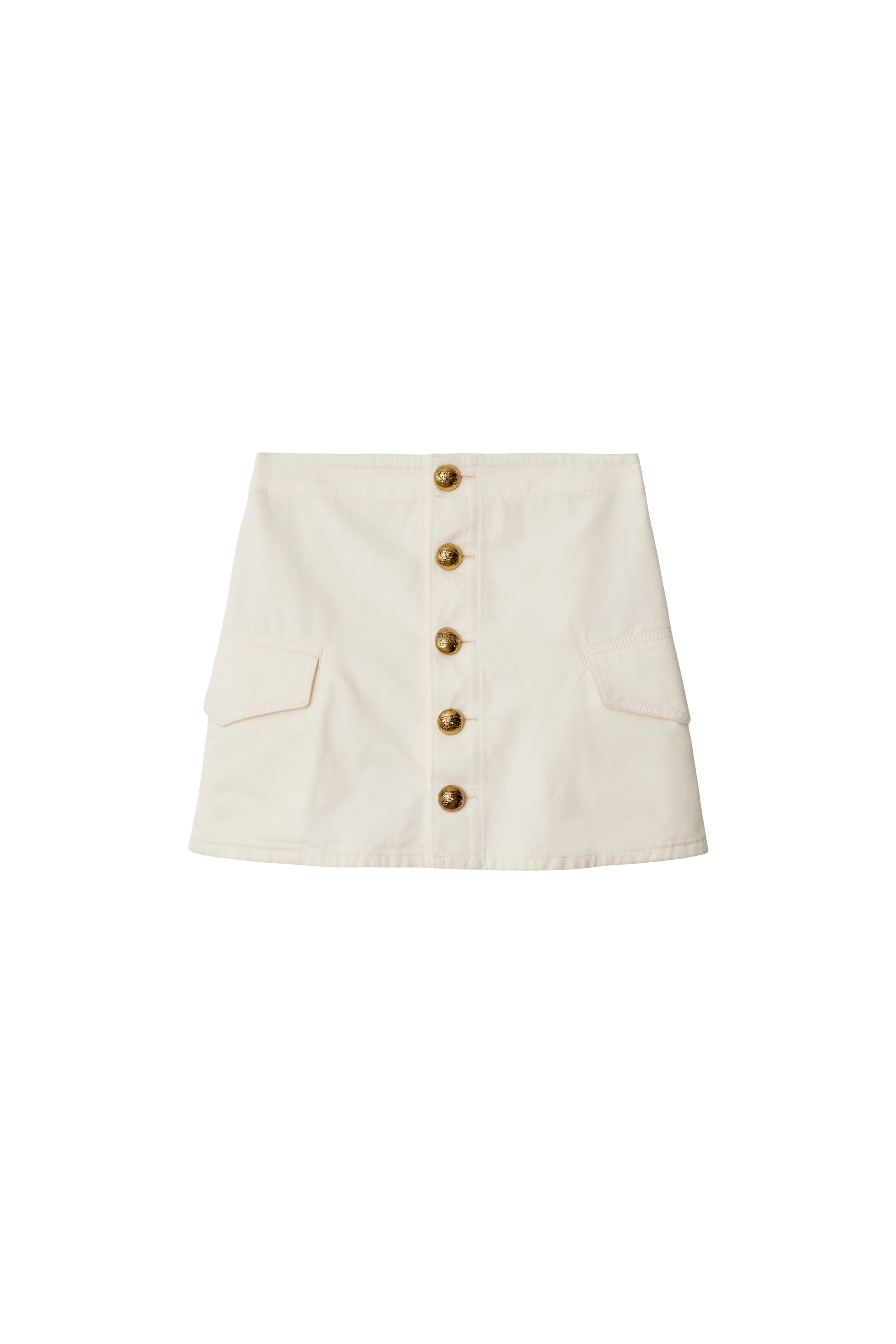 burberry Cotton Mini Skirt in Off White at Nordstrom - 2