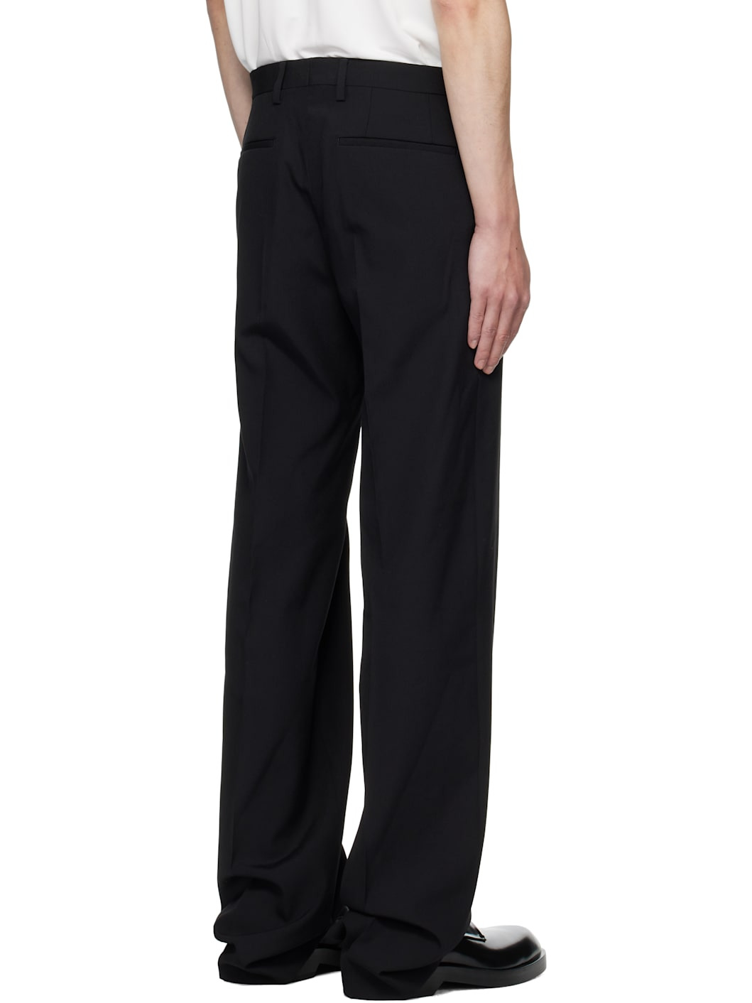 Black Wool Trousers - 3